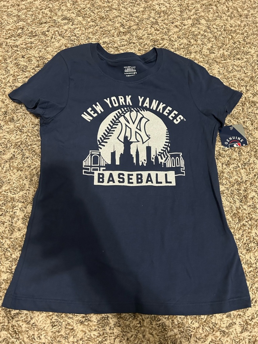 Genuine Merchandise Navy New York Yankees Baseball Tee
